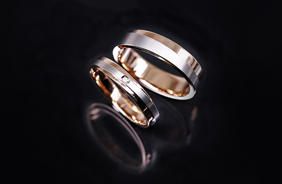 ラザールダイヤを使ったオシャレなデザインの鍛造の指輪JH-6792